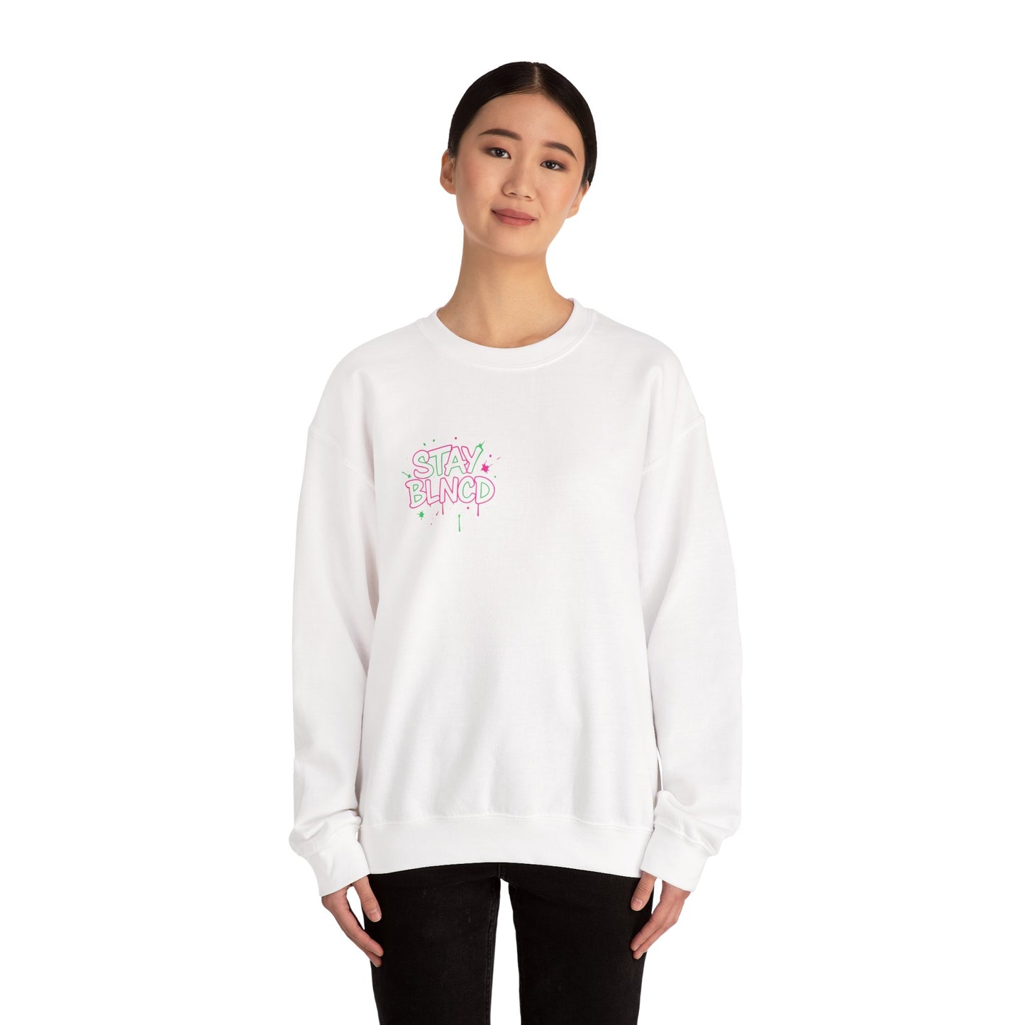 Stay Blended Crewneck Sweatshirt, Trendy Casual Wear, Gift for Friends, Unisex Apparel, Cozy Layering