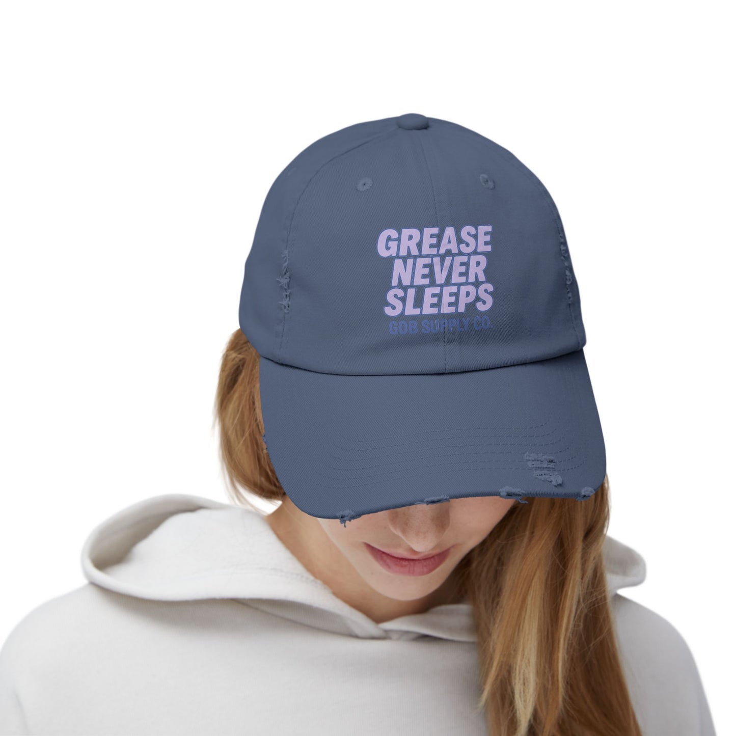 Distressed Cap - Grease that Give No Fucks