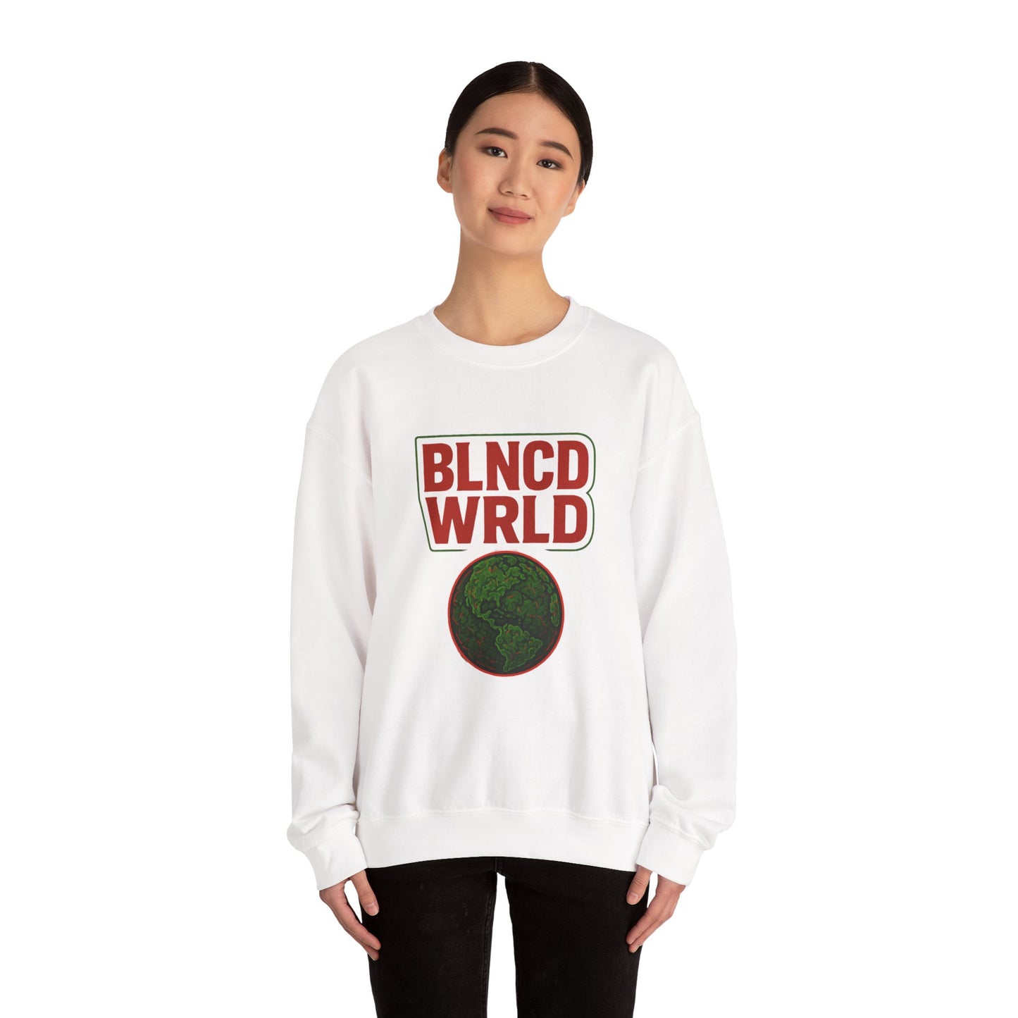 BLNC'D WRLD Unisex Heavy Blend™ Crewneck Sweatshirt, Cozy Streetwear, Earth Day Gift, Casual Fashion, Emotional Connection, Unique [...]